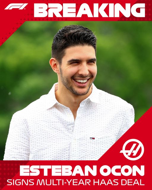 Haas confirma contratação de Ocon para ser parceiro de Bearman em 2025