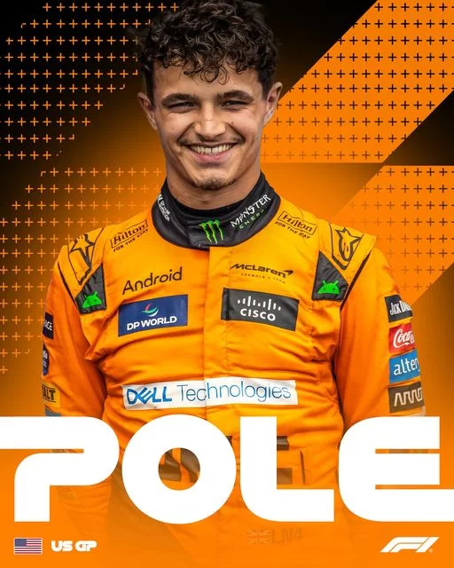 Fórmula-1: Lando Norris conquista a pole para o GP dos EUA